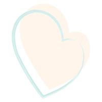 Heart Element Hand Drawn Cute Illustration vector