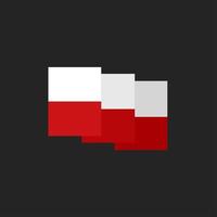 icono de la bandera de polonia vector