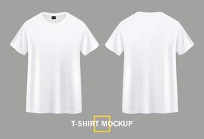 Ilustraciones de t-shirt mockup front and back vector