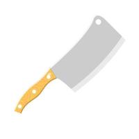 Butcher Knife Flat Illustration. Clean Icon Design Element on Isolated White Background vector
