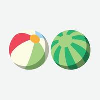 Beach Ball Flat Illustration. Clean Icon Design Element on Isolated White Background vector