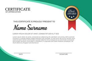 Creative Certificate of Achievement Award Template vector