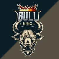 Angry bull head mascot logo template for esport team