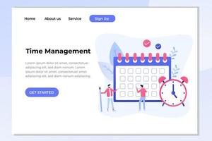 Unique Modern flat design concept of Time Management for website and mobile website. Landing page template. Easy to edit and customize. Vector illustration