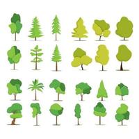 Collection of trees illustrations. Can be used to illustrate any nature or healthy lifestyle topic. vector