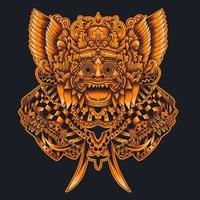 ilustración del rey de barong. fácil de editar y personalizar vector