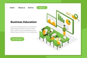 Business training or courses concept. Can use for web banner, infographics, hero images. Flat isometric vector illustration isolated on white background.