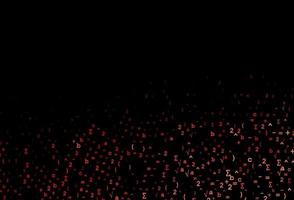 Dark Red vector template with math simbols.