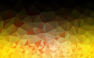 Light Yellow, Orange vector shining triangular pattern.