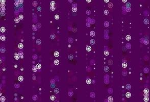 Light Purple vector background with xmas snowflakes.