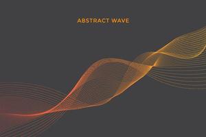 Elegant modern minimal abstract wavy lines vector