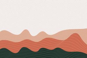 abstract wave style background with geometric japanese pattern and wavy striped lines vector