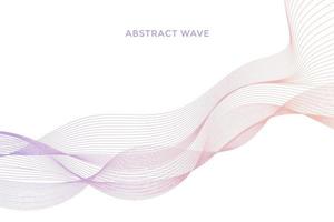 Elegant modern minimal abstract wavy lines vector