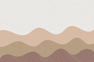 abstract wave style background with geometric japanese pattern and wavy striped lines vector