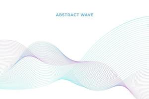 Elegant modern minimal abstract wavy lines vector