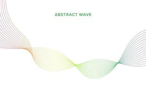 Elegant modern minimal abstract wavy lines vector