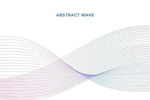 Elegant modern minimal abstract wavy lines vector