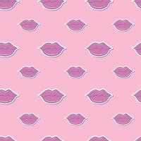 pink lip seamless pattern premium vector