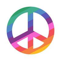 vector de colorido símbolo de paz. perfecto para contenido pacífico, prevención de guerras, etc.