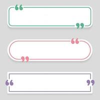 Vector of Quote Templates. Good for quote content, quote dseign, quote post, etc.