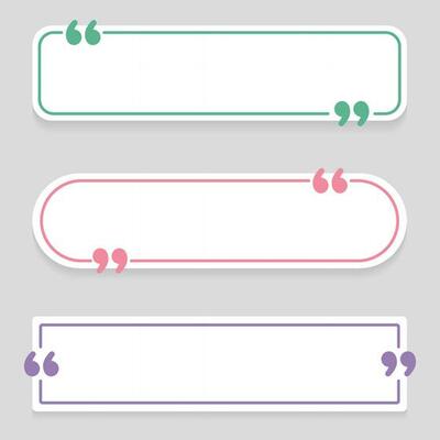 Vector of Quote Templates. Good for quote content, quote dseign, quote post, etc.