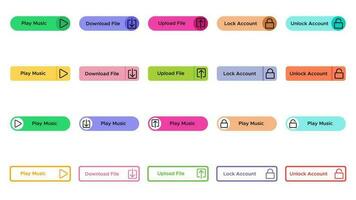 The Vector Collection of Web Buttons for Some Needs. Suitable for UI Design, app design, etc.