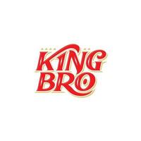 King bro tipografía vintage decorativa o tipo de letra para el diseño de etiquetas vector