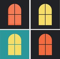 ilustración vectorial de ventanas con varios colores vector