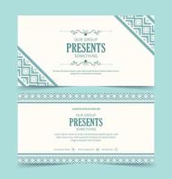 Elegant border pattern business card design vector