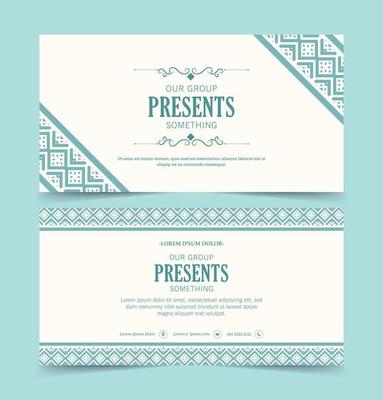 Elegant border pattern business card design