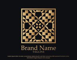 luxury ornament style line art logo vector