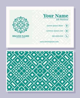 ornament pattern business card design