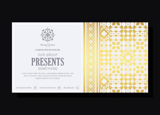 Luxury business card template with Ornaments design