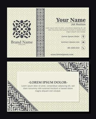 ornament pattern business card design