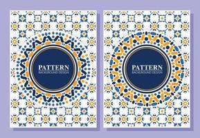 colorful line border pattern cover abstract circle vector