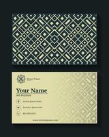 ornament pattern business card design vector