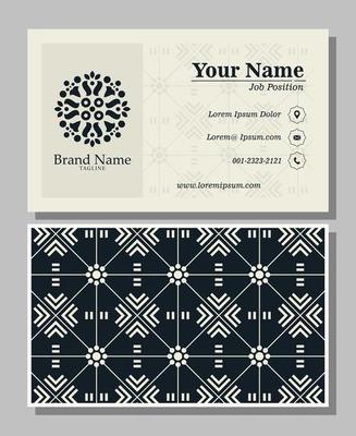 ornament pattern business card design