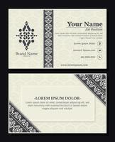 ornament pattern business card design vector