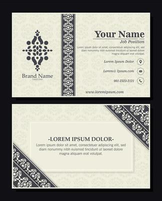 ornament pattern business card design