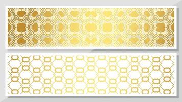 minimal geometric pattern gold banner vector