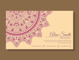 mandala style business card design vector