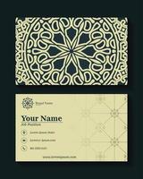 ornament pattern business card design vector