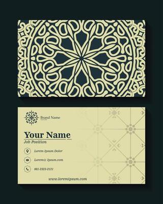 ornament pattern business card design