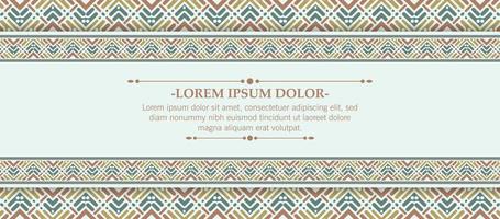 Vintage ornament border pattern background vector