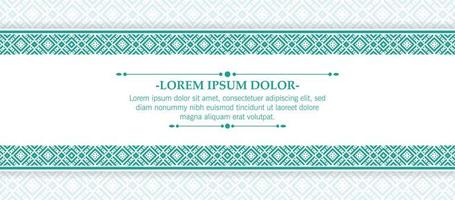White ornament border pattern background vector