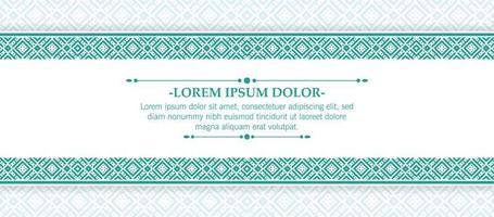 White ornament border pattern background vector