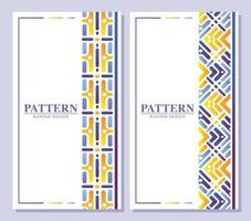 colorful abstract pattern vertical banner vector