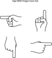 Click hand vector icon. Pointing finger sign. Cursor pointer symbol. Web and application interface image.