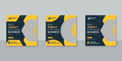 Digital marketing and corporate social media post and web banner design vector