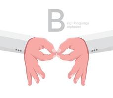 The letter 'B. Universal and Turkish handicapped hand alphabet letter B. Disabled hand. Hand tongue. Learning the alphabet, non-verbal deaf-dumb communication, expression gestures vector. vector